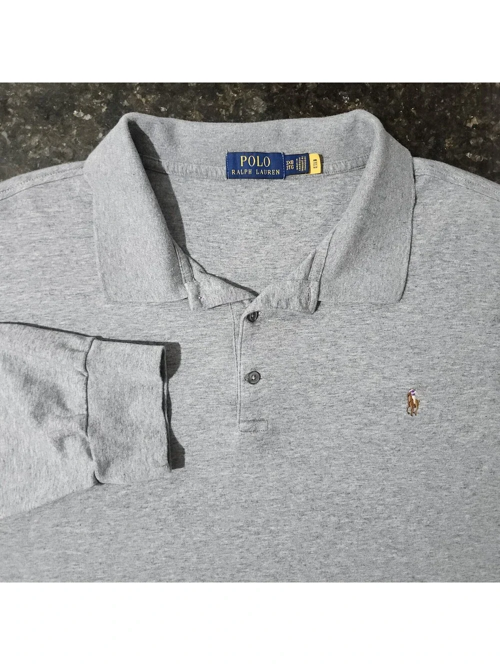 Polo Ralph Lauren Long Sleeve Rugby Soft Golf Classic Preppy Flesh Pony Mens 3XB